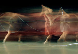 Flock dancers dancing